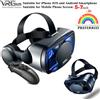 VRG Occhiali VR per realtà virtuale IMAX Schermo enorme Occhiali 3D HD Google Cardboard Box Casco per cuffie VR per telefono da 5-7", supporto Gamepad
