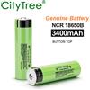 CityTree 100% nuovo originale NCR18650B 3.7V 3400mAh 18650 batteria ricaricabile al litio con pulsante superiore per torcia elettrica