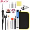 QHTITEC Kit Saldatore Elettrico 80W con Temperatura Regolabile 220V 110V, Set Utensili per Saldatura, Flusso per Saldatura, Punte per Saldatura, Stazione di Rilavorazione