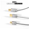 DD Cavo USB audiophile HiFi DD ddHiFi TC09BA (USB-A a USB-B) / TC09BC (USB-C a USB-B) con doppia struttura schermata