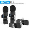 BOYA BY-V microfono Lavalier Wireless con risvolto per iPhone Android cellulare PC Computer Laptop Youtube registrazione Streaming Vlog