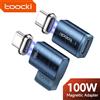 Toocki 100W Adattatore OTG magnetico USB Tipo C a Tipo C Convertitore magnetico di ricarica rapida per Samsung Xiaomi Huawei MacBook Laptop