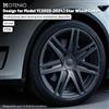 MOTENIO Design per Tesla Model Y (2020-2024) Coprimozzi stile stella da 19 pollici - Copriruota a copertura totale Set di 4 accessori per automobili