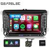 gearelec Autoradio 2 Din Android 13 GPS WiFi CarPlay per Volkswagen, Skoda Octavia, Golf 5/6, Touran, Passat, Polo - Lettore Multimediale per Auto