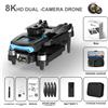 F169 8K Rc Drone ad alta definizione doppia fotocamera 360 ° evitamento ostacoli motore Brushless aereo a quattro assi giocattolo Drone Rc all'aperto