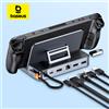 Baseus Docking station USB C per Steam Deck Nintend Switch 6-in-1 da tipo C a 4K a 60Hz Hub USB 3.0 Gigabit Ethernet compatibile HDMI