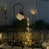 JIASHUAIXIN Annaffiatoio solare luce a sospensione bollitore lanterna luce impermeabile decorazione del giardino lampada retrò in metallo per tavolo da esterno Patio prato YarD