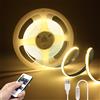 NONE Striscia LED COB DC5V con telecomando dimmerabile 2/3/5M Striscia COB bianca/bianco caldo per illuminazione decorativa per armadietti domestici interni