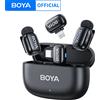 BOYA BOYA Mini microfono lavalier wireless da bavero per iPhone iPad Android Type-C Telefono Trasmissione in diretta Registrazione audio video Vlog
