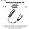 BQEYZ LIN Tipo C a 3,5 mm 4,4 mm Adattatore per cuffie HiFi 32 bit 384 KHz CX31993 Dongle Amplificatore per auricolari DAC compatibile con porte di tipo C
