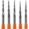 DREANIQUE 1PC Fresa in metallo duro solido 4mm 6mm 8mm Punta a sfera Frese coniche Punte del router CNC Cono Legno Metallo Fresa