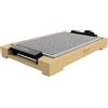 Cecotec Tasty&Grill 2000 Bamboo LineStone griglia elettrica. Potenza 2000 W, Struttura in Bambù, Termostato Regolabile