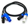 NONE Cavo Combo PowerCon XLR a 3 Pin di Alta Qualità 1m 2m 3m 5m Cavo Power Con DMX per Illuminazione da Palco e Schermi LED