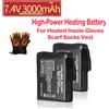 AEVYVKV 755060 -2S 7.4V 3000mAh Guanto riscaldante al litio ad alta potenza Batteria Soletta Guanti Sciarpa riscaldata Calzini Gilet Batteria antigelo invernale