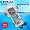 PULUZ Custodia subacquea impermeabile per Insta360 X5 fotocamera sportiva, custodia impermeabile sigillata subacquea da 60 m Guscio trasparente invisibile