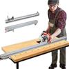 Prossional Nuovo sistema di binario di guida per sega circolare elettrica 60/100/120cm Bordo del morsetto Guida a taglio dritto Dispositivo di fissaggio per clip Strumenti per la lavorazione del legno