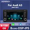 XONRICH Android 14 128GB Wireless Carplay Android Auto Autoradio Lettore Per Audi A3 2 8P 2003-2013 8 Core di Navigazione GPS Multimediale DSP