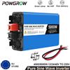 POWGROW Inverter a Onda Sinusoidale Pura 12000W 5000W 4000W da DC 12V 24V a AC 220V, Convertitore Portatile Power Bank, Inverter Solare per Auto, Trasformatore
