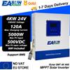 EASUN POWER EASUN 6.2KW 48V MPPT Inverter solare ibrido 4KW 3.2KW 24V Off Grid 2KW Max 500VDC caricatore a onda sinusoidale pura con Wifi RS485 RS232
