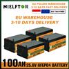 NIELFTOR Nuovo 24v 100AH 12v 48v 100AH 300ah LiFePO4 Batteria 12V 24v Al Litio Ferro Fosfato Batterie RV Solar Camping esente da imposte