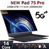 CHOTOG NUOVO 2025 Originale Pad 7s Pro Tablet 11 pollici 4K Android 14 20000mAh Schermo WIFI Tab 5G Dual SIM Tablet Per Bambini Bambini Tablet PC