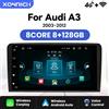 XONRICH Wireless Carplay Autoradio Autoradio Android 14 per Audi A3 8P 2003 - 2013 schermo IPS Android Auto Stereo con BOSE GPS