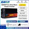 EASUN POWER EASUN 3000W 4000W 5000W Inverter a onda sinusoidale pura DC 12V 24V a AC 220V Trasformatore di tensione Convertitore di potenza Inverter solare