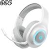 QCY Heroad V200 Cuffie da gioco Bluetooth 6.0 con microfono Driver da 50 mm Suono surround 7.1 Cuffie over-ear RGB per PC portatile PS4/5