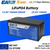 EASUN POWER Batteria LiFePO4 di grado A 25,6 V 12,8 V 100AH 200AH 6000 Ciclo Ricaricabile Al Litio Ferro Fosfato BMS per Energia Solare Spedizione UE
