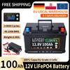 DUHE Batteria LiFePO4 12V 24V 100AH 150AH 350AH con BMS integrato, Cella Litio Ferro Fosfato, 9000 cicli, per Camper, Golf Cart, Solare, Stock UE, Esente IVA