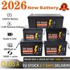 Kuoouk Batteria LiFePO4 12V 24V 100AH 150Ah 200Ah 300Ah 350Ah con BMS integrato, cella al litio ferro fosfato, 10000 cicli, per camper e golf cart