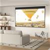 HOMCOM Telo Proiettore Motorizzato da 120 Pollici 4K HD Formato 16:9, Schermo Proiettore Motorizzato Elettrico con Telecomando, Telo Videoproiettore per Casa, Cinema, Ufficio, Home, Esterno, Bianco