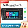 SMOONAVI Lettore autoradio Carplay wireless Android 14 per BENZ ML 320/350/W164 (2005-2012) GL DSP 8GB + 128GB navigazione multimediale 4G Wifi