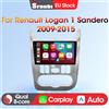 Srnubi 2Din Autoradio CarPlay Per Renault Logan 1 Sandero 2009-2015 Largus Dacia Duster BT Lettore Multimediale di Navigazione Stereo