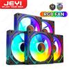 JEYI Ventole di raffreddamento RGB Case del computer da 120 mm Kit ventola ad alte prestazioni Ventola per PC a 6 pin Dispositivo di raffreddamento Radiatore silenzioso con controller ARGB