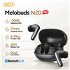 QCY Auricolari Bluetooth 6.0 QCY Melobuds N20 BH25HT20A - ANC Adattivo -50dB, Driver da 13mm, 6 Microfoni, Chiamate HD, 40 Ore di Autonomia