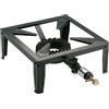 Fornello a Gas in ghisa e acciaio da 5,8 kW con 4 Piedi per esterni e campeggio - Regolatore di fiamma e bruciatore da 125 mm - Misura 30x30x14 cm