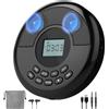 kuephom Walkman per cd portatile con lettore cd per trasimitazione Bluetooth portatile con altoparlanti e auricolari discman ricaricabile con USB
