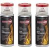 3 Bombolette Vernice spray alta temperatura resistente al calore Smalto Multiuso 400 ml - Nero Opaco