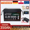 Likctt Batteria LiFePO4 12V 24V 350Ah 150Ah 100Ah con BMS integrato da 100A, 9000 cicli, per monitoraggio, accumulo solare, off-grid, motore da traina - Disponibilità EU