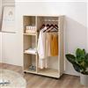 HOMCOM Armadio mobile HOMCOM, mobiletto contenitore in truciolato colore rovere chiaro