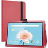 NONE Custodia Teclast P20HD M40 10.1 Rossa in Pelle PU con Supporto, Custodia Protettiva per Tablet, Accessori Custodia Sottile a Flip