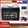 Likctt Batteria LiFePO4 al Litio Ferro Fosfato 12V 100Ah 150Ah 300Ah 350Ah con BMS Integrato, Oltre 9000 Cicli, per Camper/Barca/Accumulo di Energia Solare, Esente da Tasse