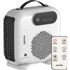 avenido Ventilatore da 2000W con telecomando, riscaldatore elettrico, timer, pannello LED, funzione ventilatore, getto d'aria fredda, intervallo di temperatura 15-40°C ° C