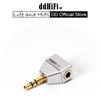 ddHiFi DD ddHiFi DJ35L Adattatore a forma di L da 3,5 mm femmina a 3,5 mm maschio, in alluminio CNC per cavo per cuffie audiofilo