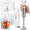 NONE Frullatore a Immersione SevenKraft SK4633W 5-in-1 da 1800W con Tritatutto, Frullatore e Montalatte
