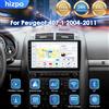 Hizpo 8 Core QLED Screen Autoradio Android Auto per Peugeot 407 2004-2011 Wireless CarPlay per Apple Multimedia Stereo 4G Navi Bluetooth DSP RDS GPS