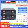 Kuoouk Batteria LiFePO4 48V 100AH con BMS integrato, pacco di celle al litio ferro fosfato per la sostituzione della maggior parte delle soluzioni di alimentazione di backup e di accumulo energetico