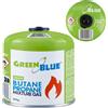 Verde blu Cartuccia di Gas Cartout per Fornello a Gas 500g Butano-Propano Range-10 ° Da C a +40 ° Valvola filettata C, 7/16'' GB499 Verde-Blu