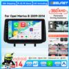 OSSURET Autoradio Carplay Android per Opel Meriva B 2009-2014, Lettore Multimediale 2Din, Telecamera 360, Stereo GPS, Navigazione, Audio, Sistemi Intelligenti Auto, 4G WIFI, Senza DVD